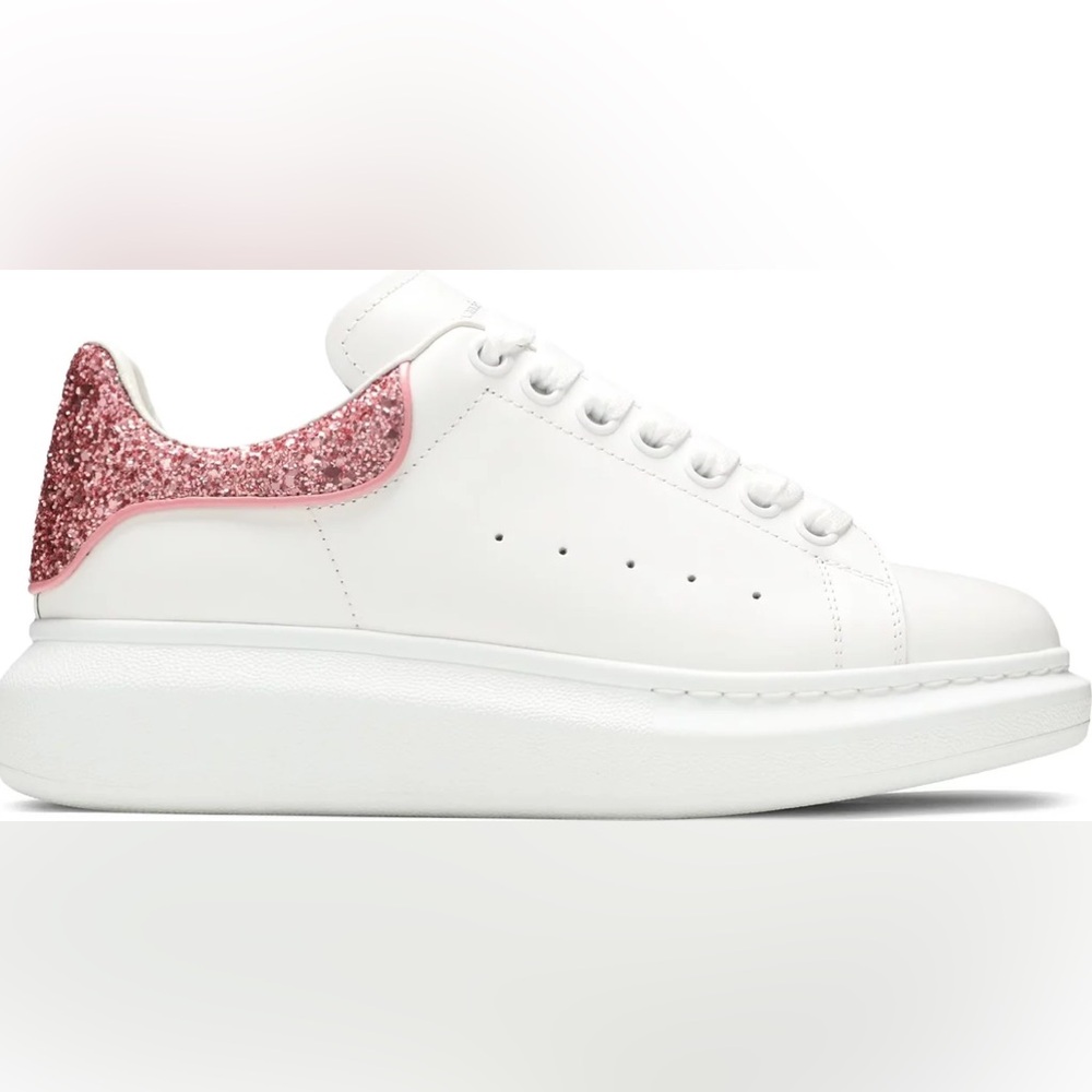 Authentic Alexander McQueen glitter heel sneakers